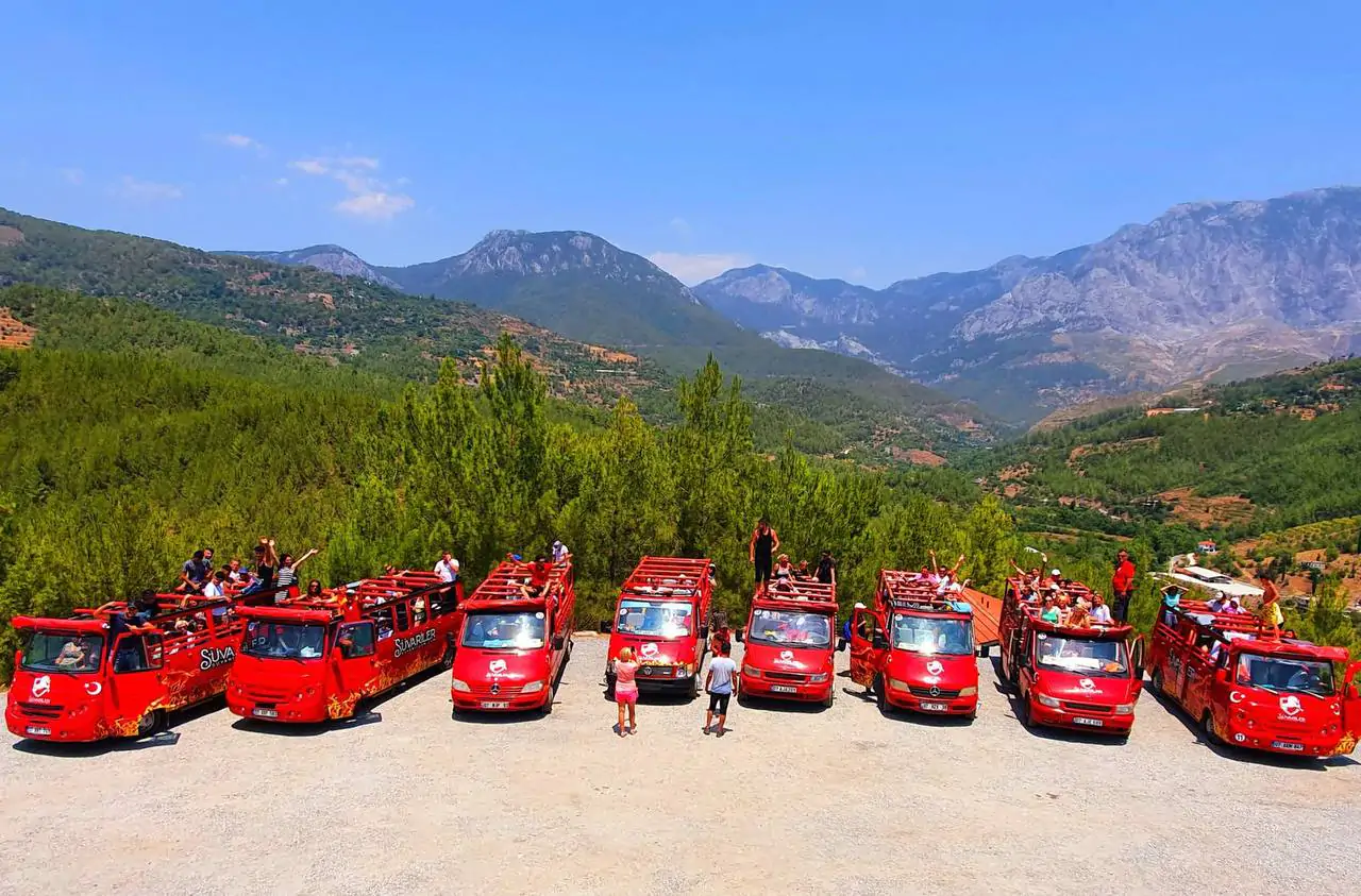 Full-Day Action Combo in Alanya: Buggy Safari, Rafting, Zipline, Cabrio Bus Ride & Canyon Exploration