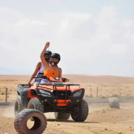 Palmeraie Quad Biking Adventure with Traditional Moroccan Tea Experience
